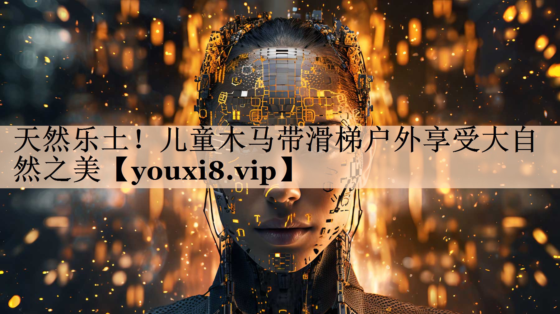 天然乐土！儿童木马带滑梯户外享受大自然之美